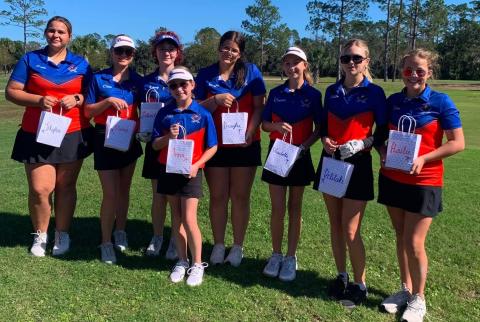 The Branford girls golf team defeated Taylor County on Monday. (COURTESY)