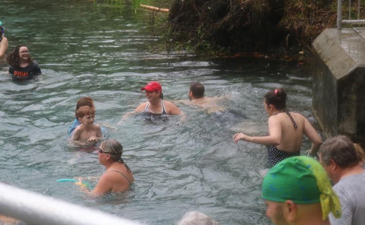 Dozens of folks came out to the Ichetucknee Springs State Park for the annual Iche Nippy Dip Day on Saturday. (MICHAEL PHILIPS/Lake City Reporter)