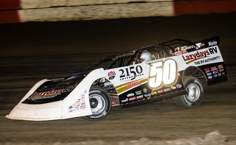 Shannon Buckingham and his #50 care will be racing against more than 40 others Sunday for the $10,000 top prize at All-Tech Raceway. (HEATH LAWSON/Special to the Reporter)