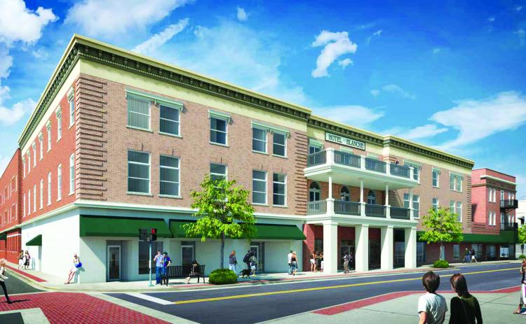 Artist’s rendition of the completed Blanche Hotel. (COURTESY INTEGRITY DEVELOPMENT PARTNERS)