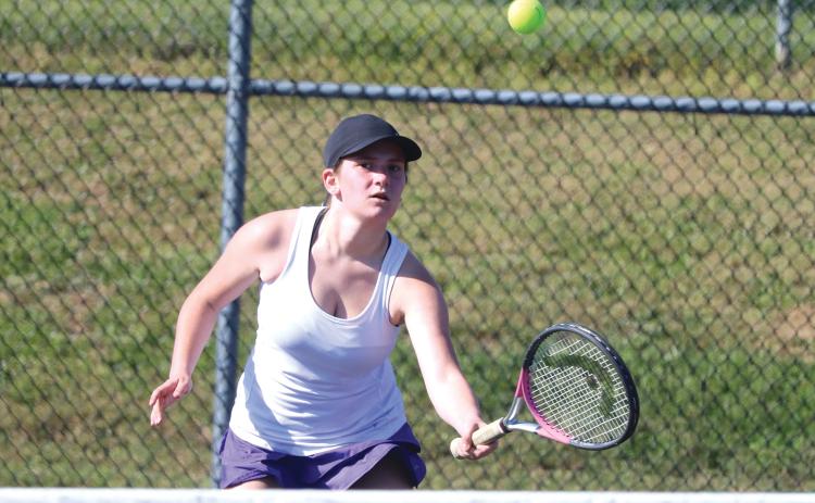 Columbia’s Adrienne Foreman returns a shot in a match last season. (FILE)