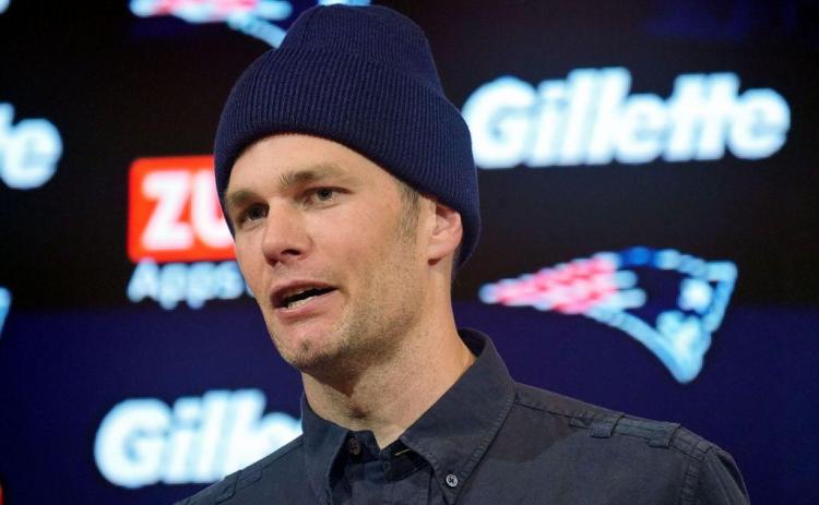 Tom Brady talks with the media after a New England Patriots loss to the Tennessee Titans at Gillette Stadium in Foxborough, Massachusetts. (DAVID BUTLER II/USA TODAY Sports)