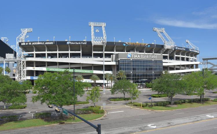 TIAA Bank Field, photographed on April 30. (TRIBUNE NEWS SERVICE)