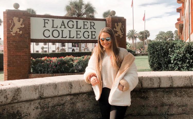 Columbia softball player Lucy Giebeig on one of her visits to Flagler College. (COURTESY)