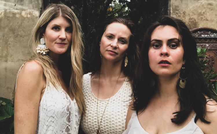 Americana band The Krickets poses for a photograph to promote their music. Pictured in the middle is Lake City’s own singer-songwriter Rachel Grubb, who is featured in the group’s new single, “These Games,” which releases Friday. Also pictured are Lauren Spring, left, and Emily Stuckey. (COURTESY)