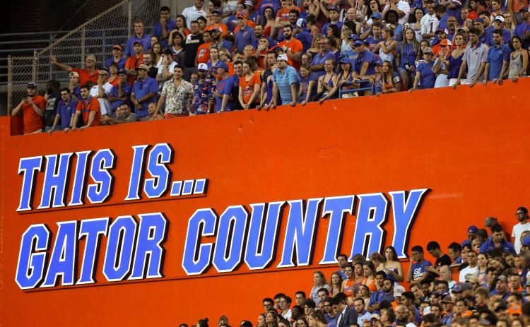 Gator fans watch a 2018 game against Charleston Southern at Ben Hill Griffin Stadium in Gainesville. (TRIBUNE NEWS SERVICE)