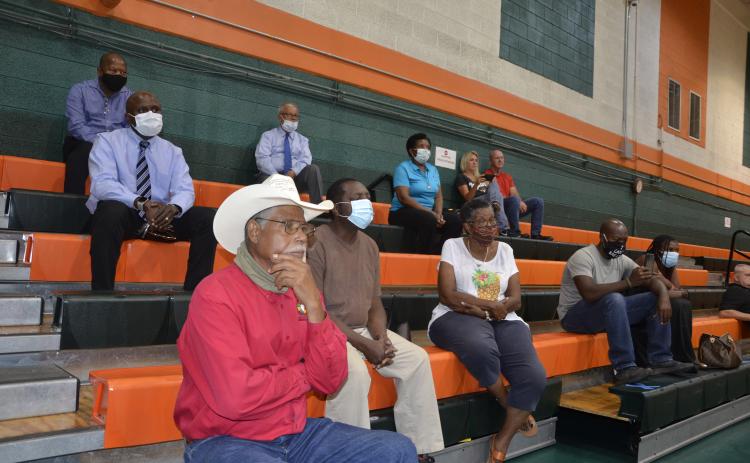 Members of the public gather at Richardson Community Center to discuss the fate of Lake Shore Hospital. The company that runs services at the hospital wants to get out. (CARL MCKINNEY/Lake City Reporter)