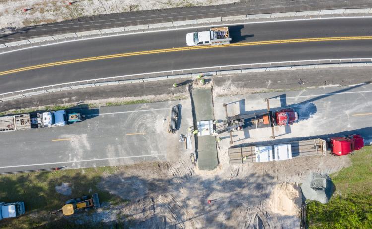 ork continues on the county’s project to construct a rail spur at North Florida Mega Industrial Park. Years in the making, work on the project began in February. (RAY CARPENTER PHOTOGRAPHY)