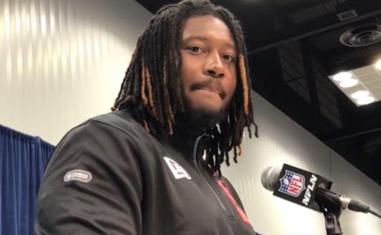 Third-round pick DaVon Hamilton was one of four Jaguars rookies placed on the reserve/covid list Monday. (NATHAN BAIRD/cleveland.com/TNS)