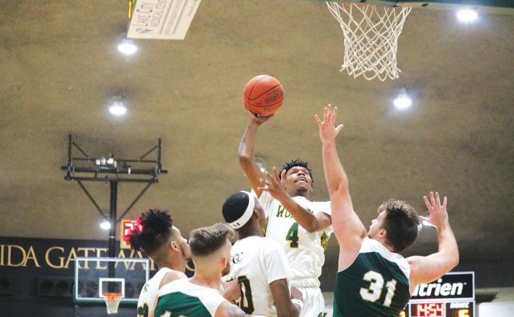 FGC guard Tay Cobb puts up a floater against Webber International this past season. (FILE)