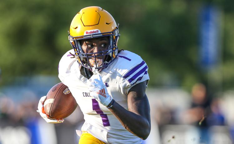 Columbia receiver Jaden Williams runs up the field during last year’s spring game against Bartram Trail. (FILE)