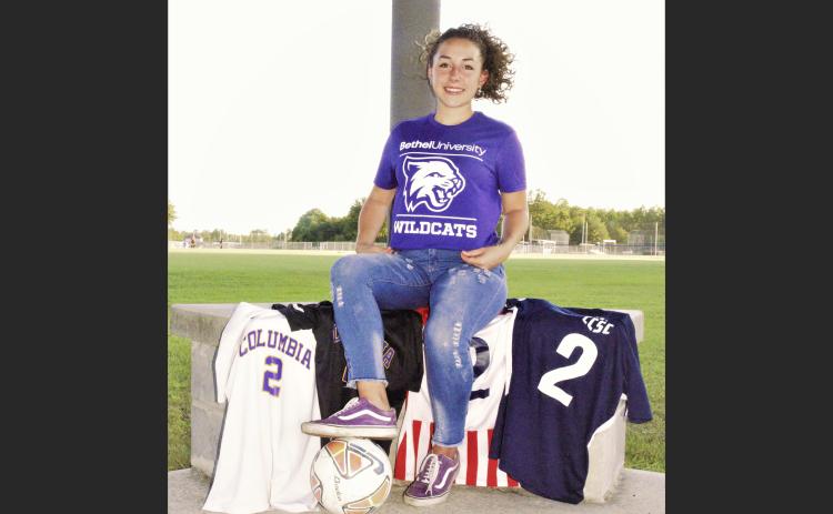 Columbia midfielder Ember Russell-Martinez is headed to play collegiately at Bethel University. (COURTESY)
