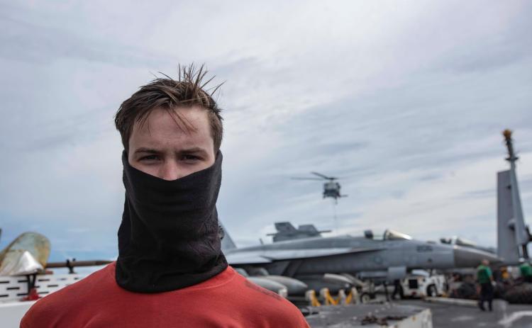Airman Hunter Peisel, a Lake City native and Columbia High School graduate, is serving aboard the USS Ronald Reagan in the Indo-Pacific region. (COURTESY Navy Office of Community Outreach)