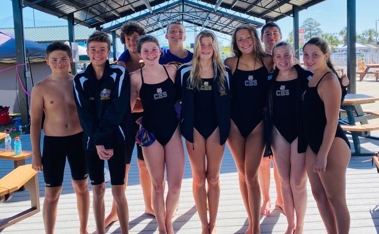 Columbia’s swim team competed at the District 2-3A meet on Monday. (SHELBY CONKLIN/Special to the Reporter)