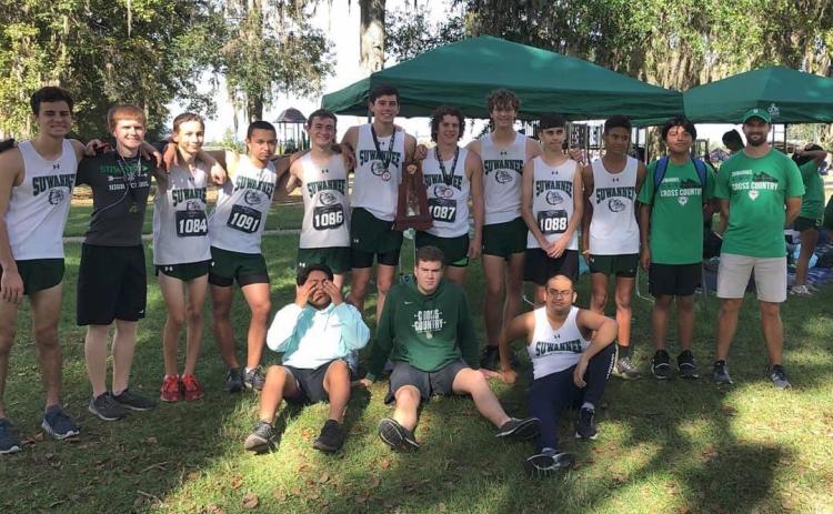 Suwannee’s cross country team won the District 2-2A title on Wednesday, the first in program history. (COURTESY)