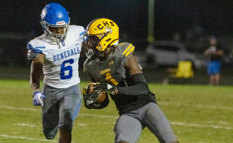 Columbia cornerback Shyheim Brown returns a kickoff against Lee on Friday night. (RAY CARPENTER PHOTOGRAPHY)