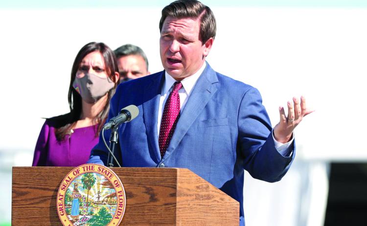 Florida Gov. Ron DeSantis is seeking $1 billion for a resiliency program to address the impacts of rising sea levels, hurricanes and flooding. (AMY BETH BENNETT/South Florida Sun Sentinel/TNS)