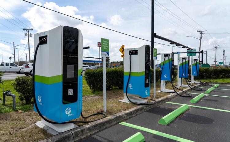 Florida Power & Light recently built three electric vehicle recharging stations, including one in Lake City at 3221 W. U.S. Highway 90. (COURTESY)