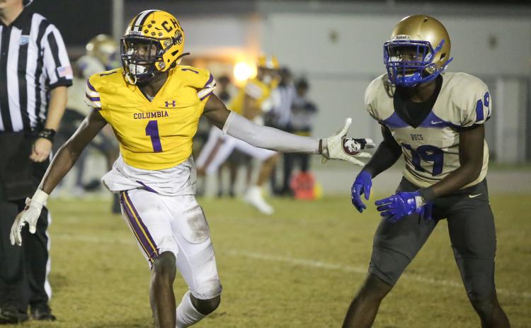 Columbia’s Shyheim Brown drops into coverage against Daytona Beach Mainland during the Region 1-6A semifinals last season. (BRENT KUYKENDALL/Lake City Reporter)
