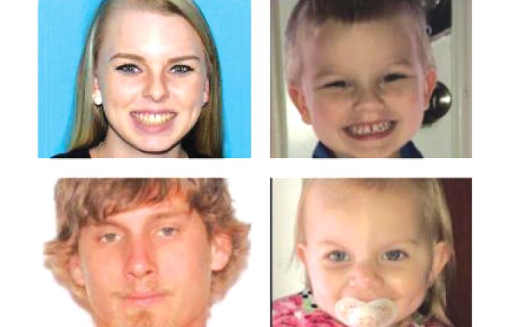 Clockwise from top left: Sydni Jones, Jaxon Evans, Lucy Evans, David Evans