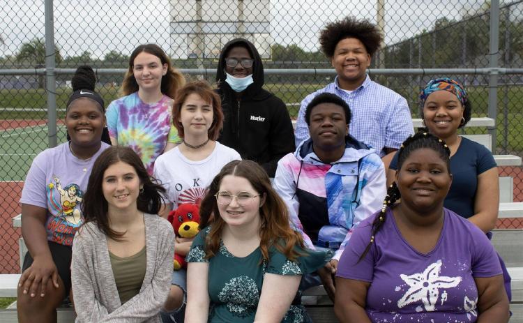 Columbia’s Top Talent contestants finalists: Brynlei Smith (from row, from left), Ashlyn Esposito, Cailiana Mobley, (middle row, from left) Shamarria Bowles, Kirsten Swift, Kerry Palinga, Serenity Camiel, (back row, from left) Tristin Pentalina, Daniel Fulton III and Jayden Burchn are scheduled to perform in the finals Friday night. (COURTESY)