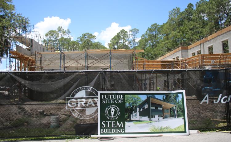 Florida Gateway College began construction of its multimillion dollar STEM building on March 6. Additional funding could soon be on its way. (TONY BRITT/Lake City Reporter)