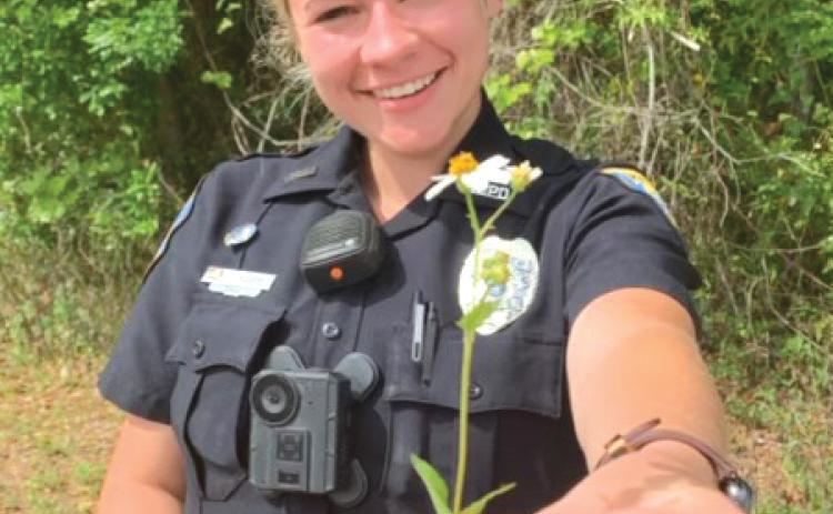 The LCPD is hosting a “Cuffing Cancer Cookout” next month to raise funds for LCPD Officer Taylor Sapp’s fight against cancer. (COURTESY)