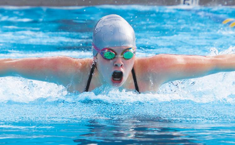 Columbia swimmer Kaydence Clark is one of the top returners for the girls this season. (SHELBY CONKLIN/Special to the Reporter)