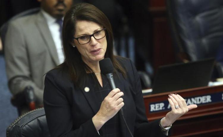 Rep. Tina Polsky, D-Boca Raton, debates during a session Tuesday March 10, 2020, in Tallahassee. (Associated Press)