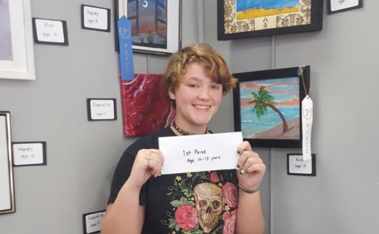 Hailey Cross won the 10-13 age group of the Youth Art League exhibit and competition at the Gateway Art Gallery. (COURTESY)