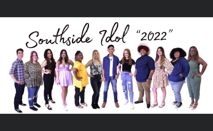 2022 Southside Idol contestants: Nathan Elwood (from left), Allison Harvison, Katryna Allexis, Nevia Claire, Cai’Liana Mobley, Brianna Frazier, Kian Sanchez, Claira Williams, Jayden Burch, Alexa Meriweather,  Danyelle Bliffin and Willie Mae Walker. Each will compete for a first prize of $1,500. (COURTESY)