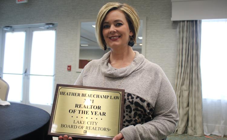 Heather Law was named the 2021 Realtor of the Year for the Lake City Board of Realtors. (TONY BRITT/Lake City Reporter)