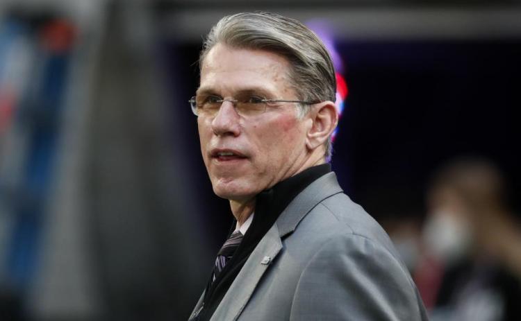 Minnesota Vikings general manager Rick Spielman stands on the field before a game against the Chicago Bears on Jan. 9 in Minneapolis. (BRUCE KLUCKHOHN/Associated Press)