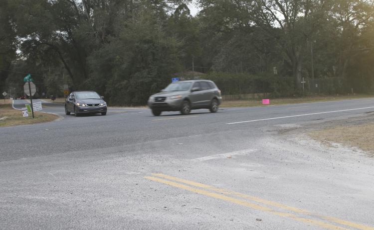 The intersection of Walter Avenue and SR 47 will soon sport a new turn lane as well as newly laid aspahlt as part of a $1.6 million project. (JAMIE WACHTER/Lake City Reporter)
