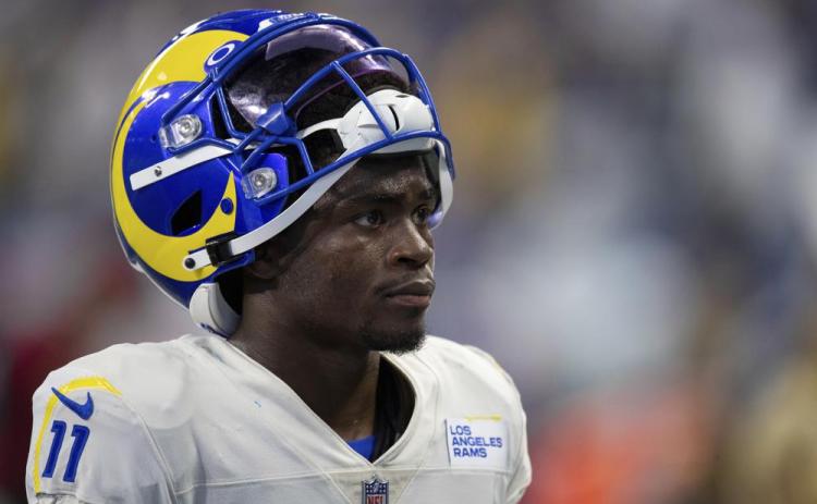 Los Angeles Rams cornerback Darious Williams walks off the field after a game against the Indianapolis Colts in Sept. 19, 2021, in Indianapolis. (AP File)