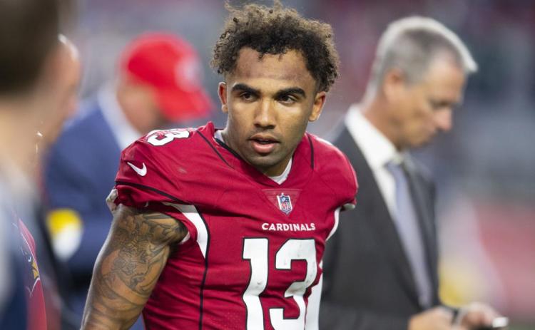 Arizona Cardinals wide receiver Christian Kirk looks on after playing against the Seattle Seahawks on Jan. 9 in Phoenix. (AP File)