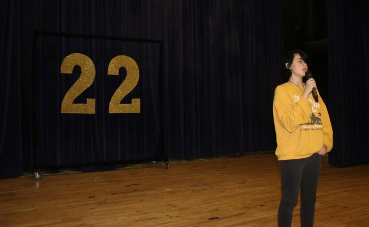 Emma Sanders rehearses her performance for the upcoming Columbia’s Top Talent. (TONY BRITT/Lake City Reporter)