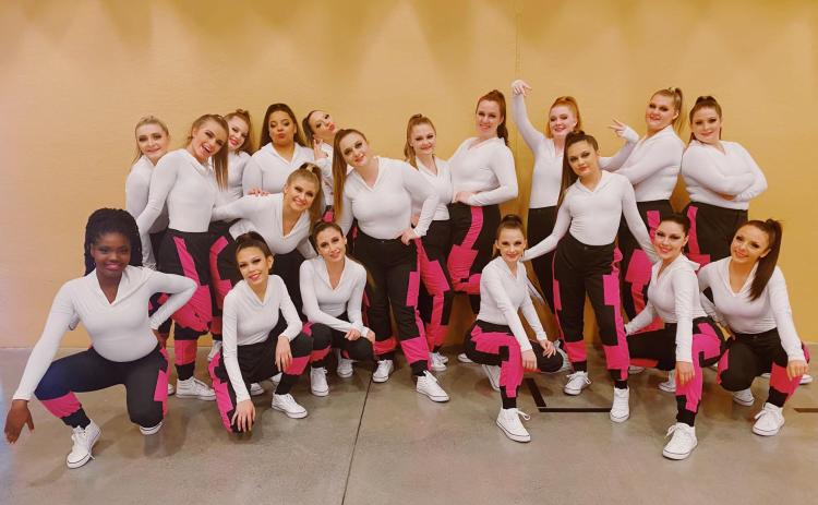 The Columbia High School Tigerettes took first place in the jazz portion and second in the hip-hop routine over the weekend at a national competition. (COURTESY)