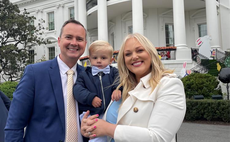 Jay, William and Dianna Swisher took part in the White House Easter Egg Roll on Monday. (COURTESY)