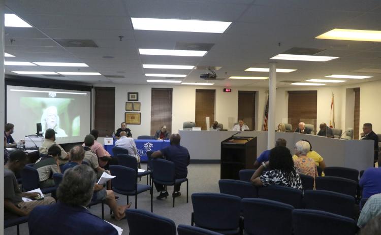 Renee Narloch gives an update to the Lake City Council during its meeting on Monday. (MORGAN MCMULLEN/Lake City Reporter)