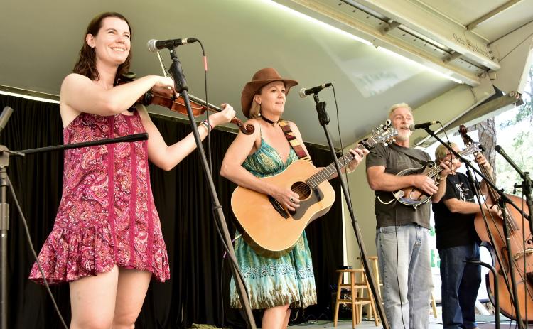 The Stumble Creek Band performs during the 70th annual Florida Folk Festival at the Stephen Foster Folk Culture Center State Park over the weekend. (ROB WOLFE/Special to the Reporter)