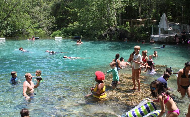A crowd enjoys Ichetucknee Springs State Park on Monday as thousands visited the park during the Memorial Day weekend. (TONY BRITT/Lake City Reporter)