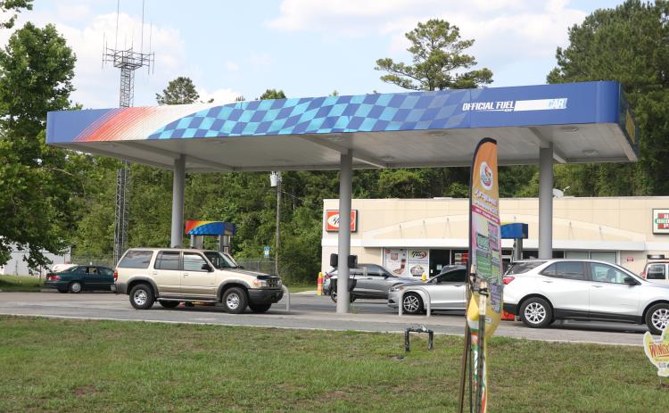 Shots were fired at the Fast Track gas station at the intersection of State Road 100 and County Road 245 early Wednesday afternoon, leading to a pair of arrests. (MORGAN MCMULLEN/Lake City Reporter)