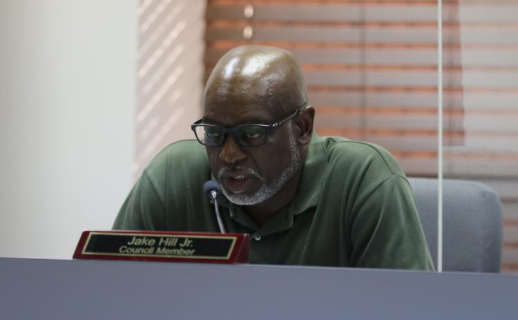 Councilman Jake Hill Jr. was in favor of the City of Lake City trying to hire a grant writer for a commission-based role. (JAMIE WACHTER/Lake City Reporter)