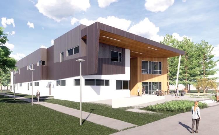 The Quinn and Keith Leibfried STEM building at Florida Gateway College, shown in an artist rendering, will be officially opened during a June 30 ceremony that will also launch the college’s 75th anniversary celebration. (COURTESY)