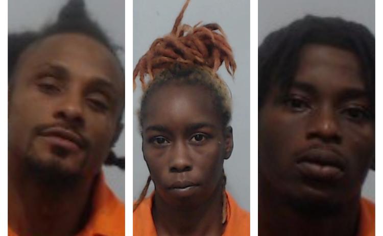 Green (from left), Cooper and Clark were arrested after a Wednesday morning shooting on SW Pizarro Place.