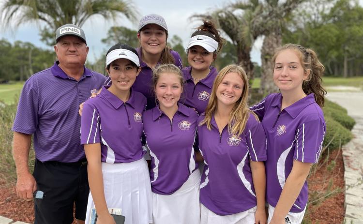 Columbia’s girls golf team combined for a program-best 156 on Tuesday. (JEN CHASTEEN/Special to the Reporter)