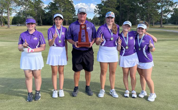 Columbia’s girls golf team won the District 2-2A title on Tuesday. (COURTESY)
