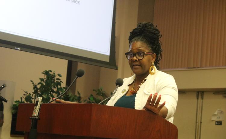 Chevella Young was one of three county employees laid off Wednesday with changes to the recreation department. (TONY BRITT/Lake City Reporter)