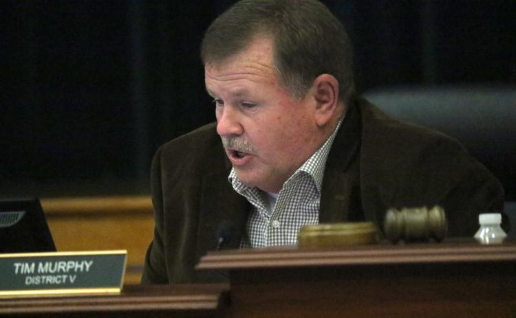 Columbia County Commissioner Tim Murphy speaks during Thursday’s BOCC meeting. He said the county is done operating at Richardson Community Center. (JAMIE WACHTER/Lake City Reporter)